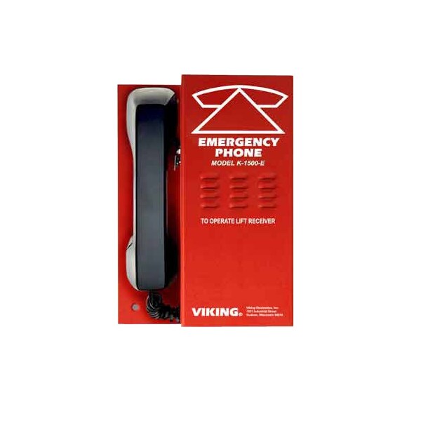 Viking Electronics K-1500-E ELEVATOR TELEPHONE, INSTALLS IN STANDARD BOX,  K-1500-E